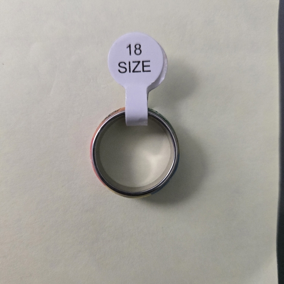 Colorful Enamel Ring Multiple Sizes - Picture 4 of 7